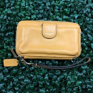Coach zip around phone wristlet/wallet